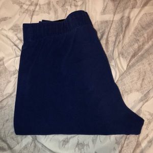 Blue fleece leggings